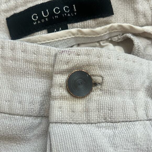 Gucci Women’s Vintage Midrise Silk Off White Cream Cropped Trousers Pants Small - Picture 4 of 12